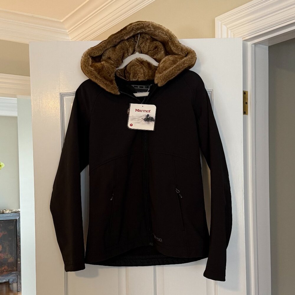 Marmot Jacket with Faux Fur Hood NWT